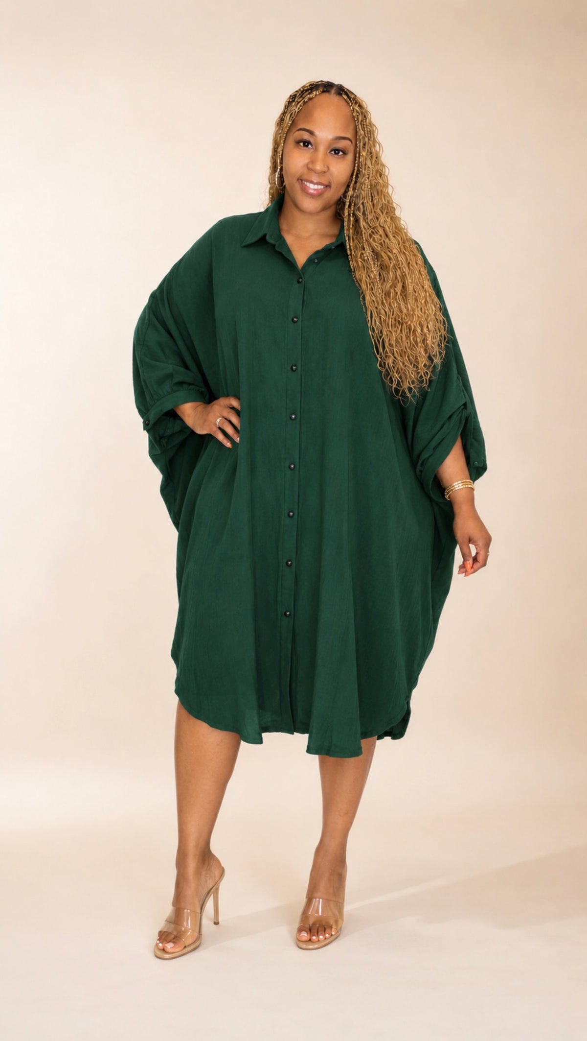 Luxe Ease Shirt Dress